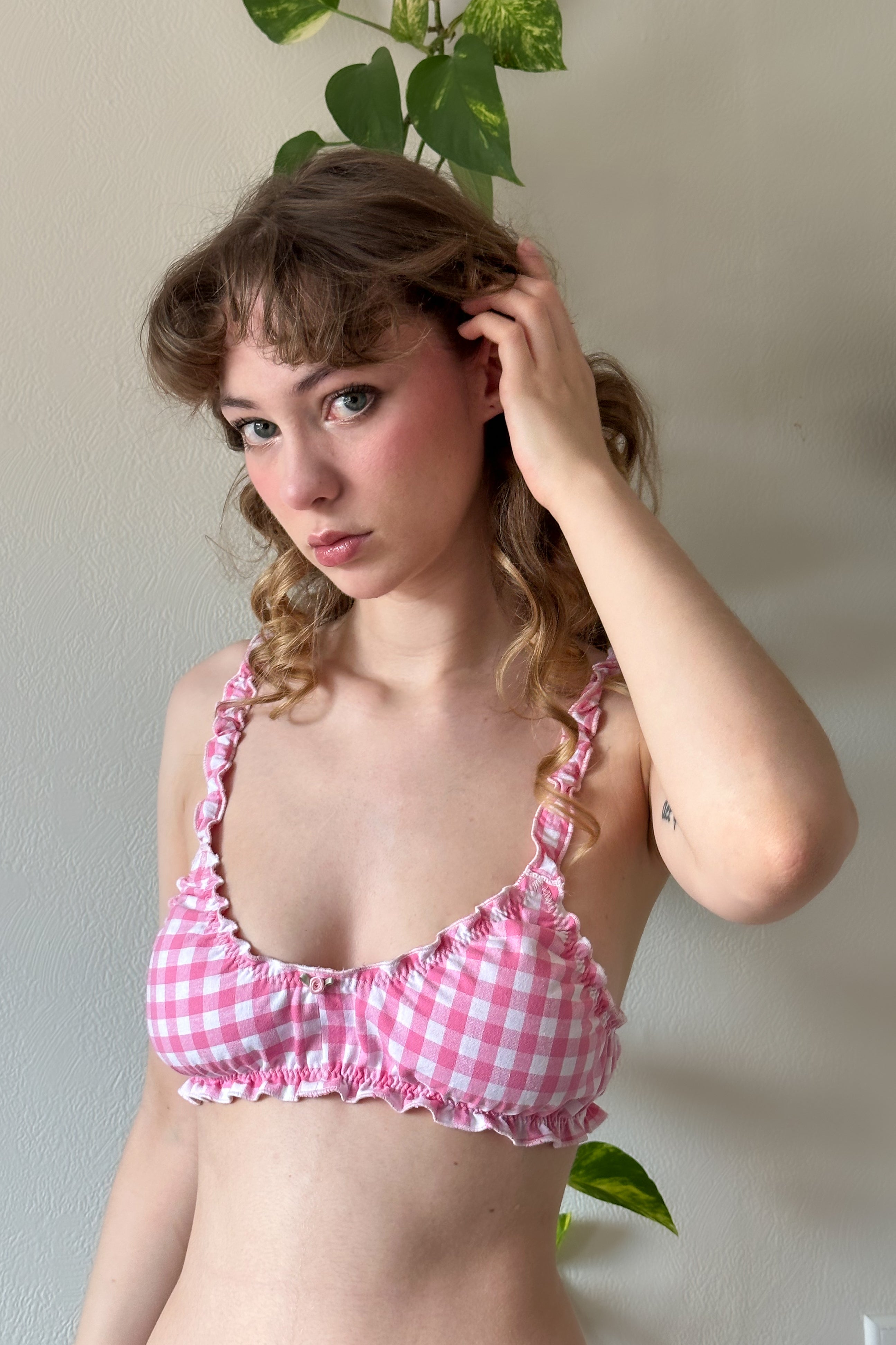 Pink Gingham Aphrodite Bralette